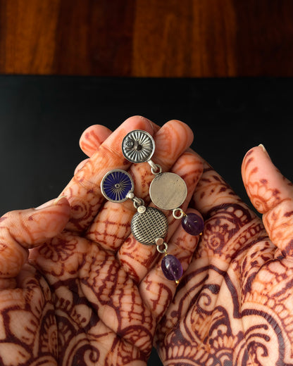 Gulnaar Amethyst Silver Earrings