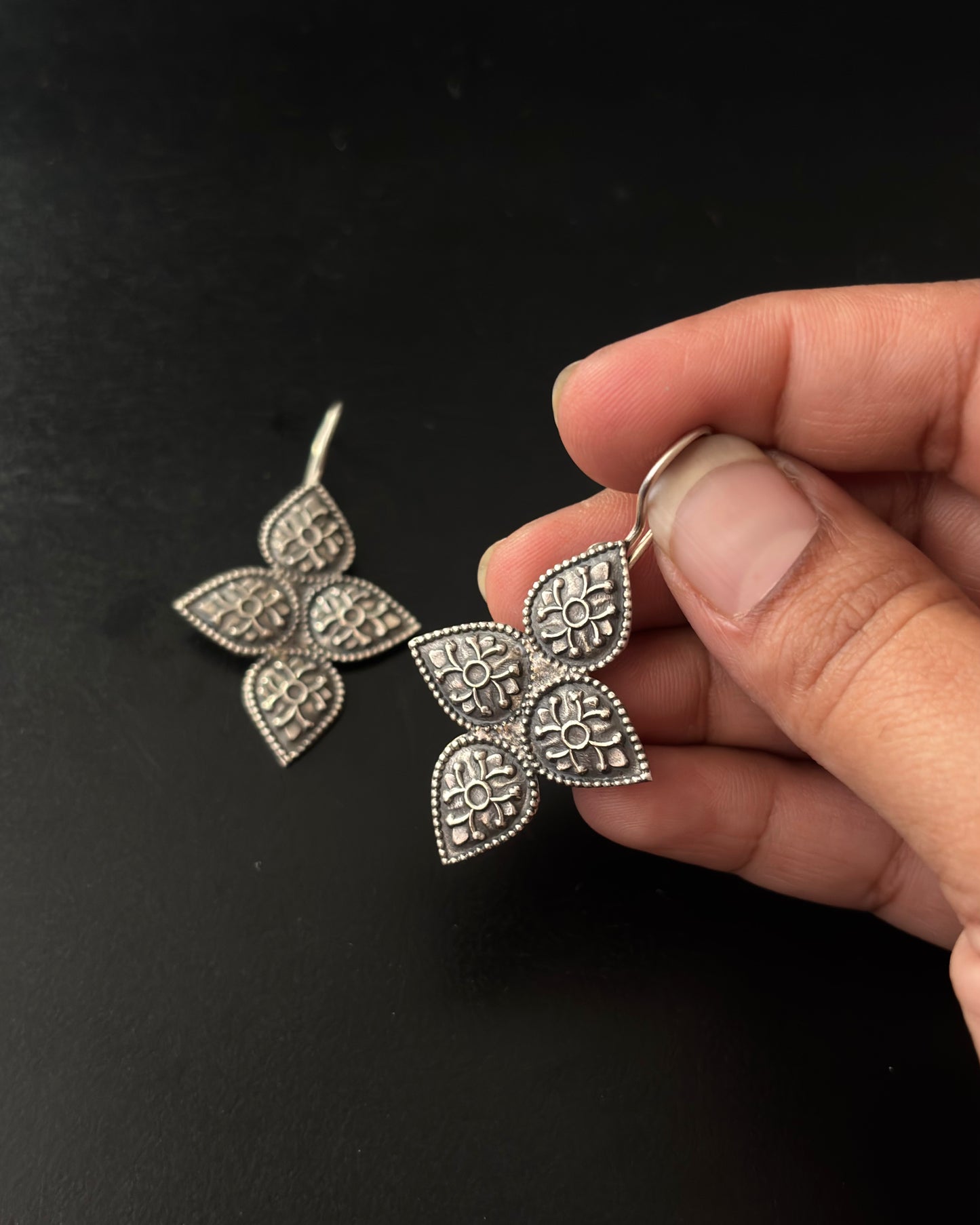 Samika Drop Silver Earrings