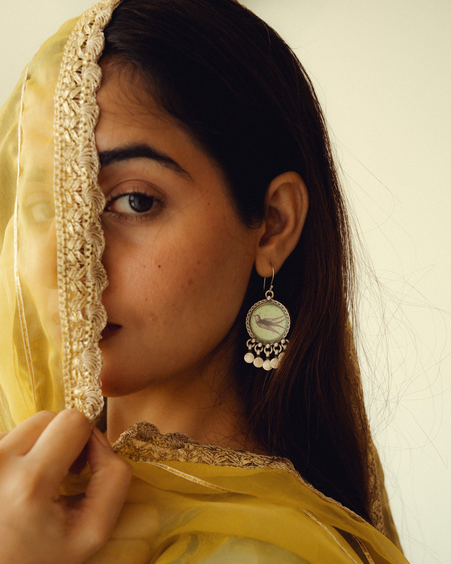 Sandhya Barn Swallow Miniature Silver Earrings