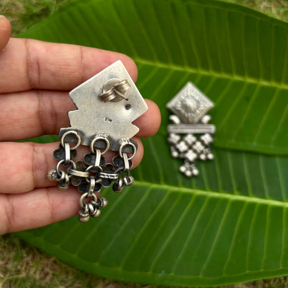 Aranya Bloom Jali Silver Earrings