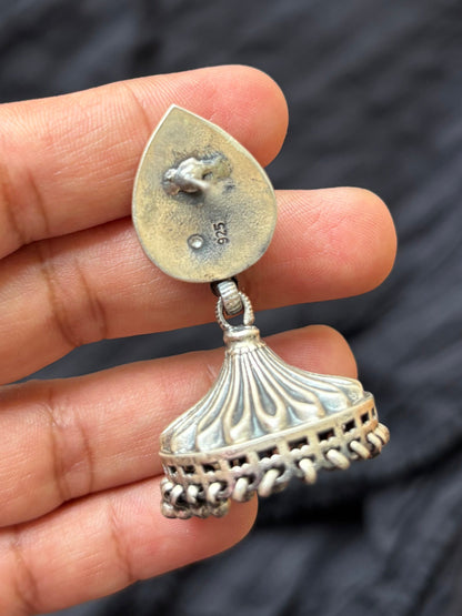 Dusk Lamp Taal Silver Jhumkas