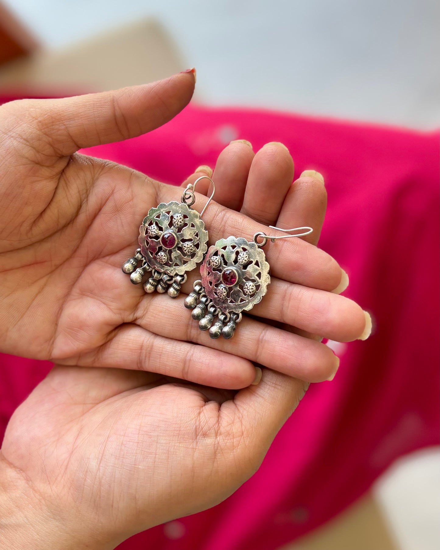Rudrani Silver Earrings
