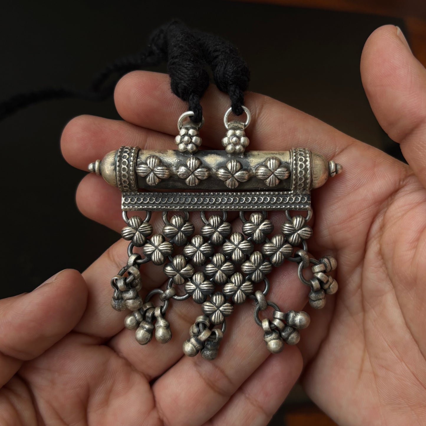 Ragini Woven Tabeez Silver Pendant