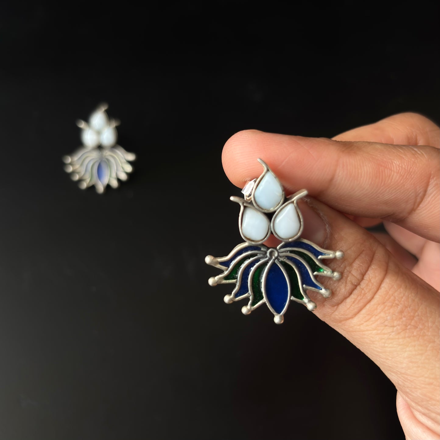 Lotus Whisper Enamel Studs