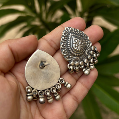 Mandala Bells Silver Studs